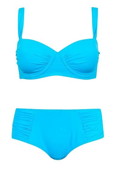 Bikini med rynker og polstring